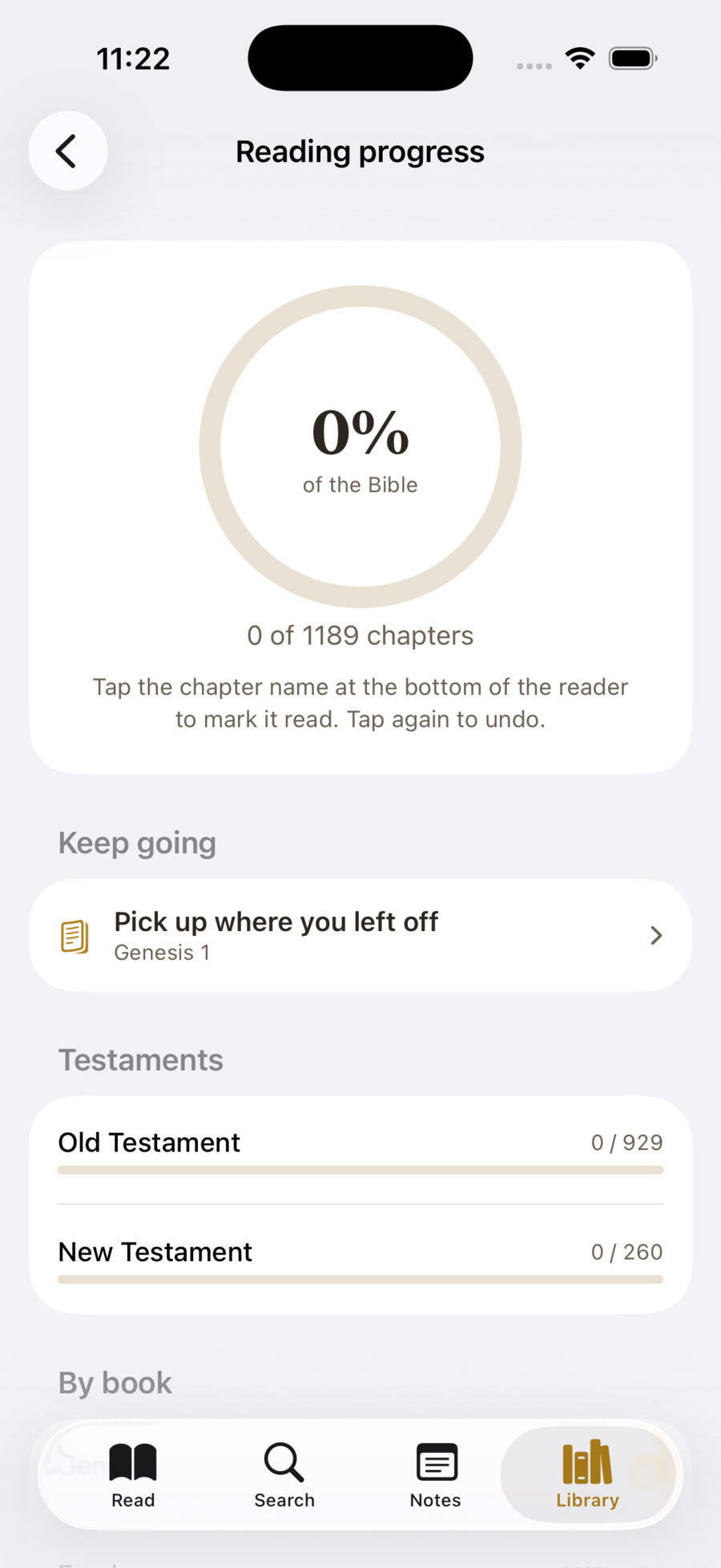 Reading progress.